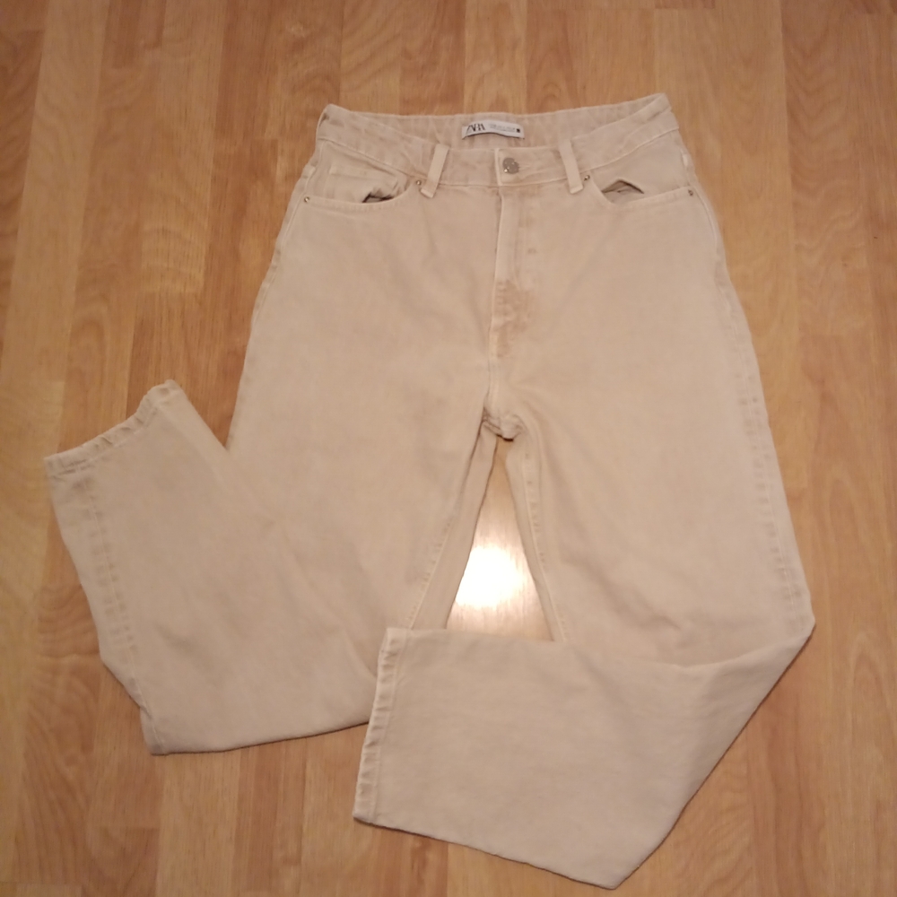 ZARA  Jeans High Rise Women's Tan  Size 6